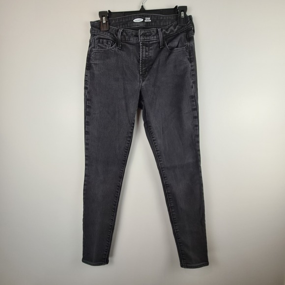Old Navy Denim - Old Navy Rockstar Jeans Women's Size 4 Super Skinny High Rise Black Denim Slim